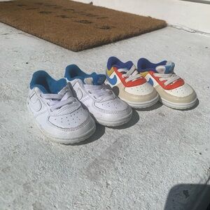 Nike Kids White and Multicolor Sneakers